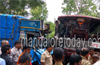 Karkala :17 persons injured as Bus rams into Tempo at Nellikatte